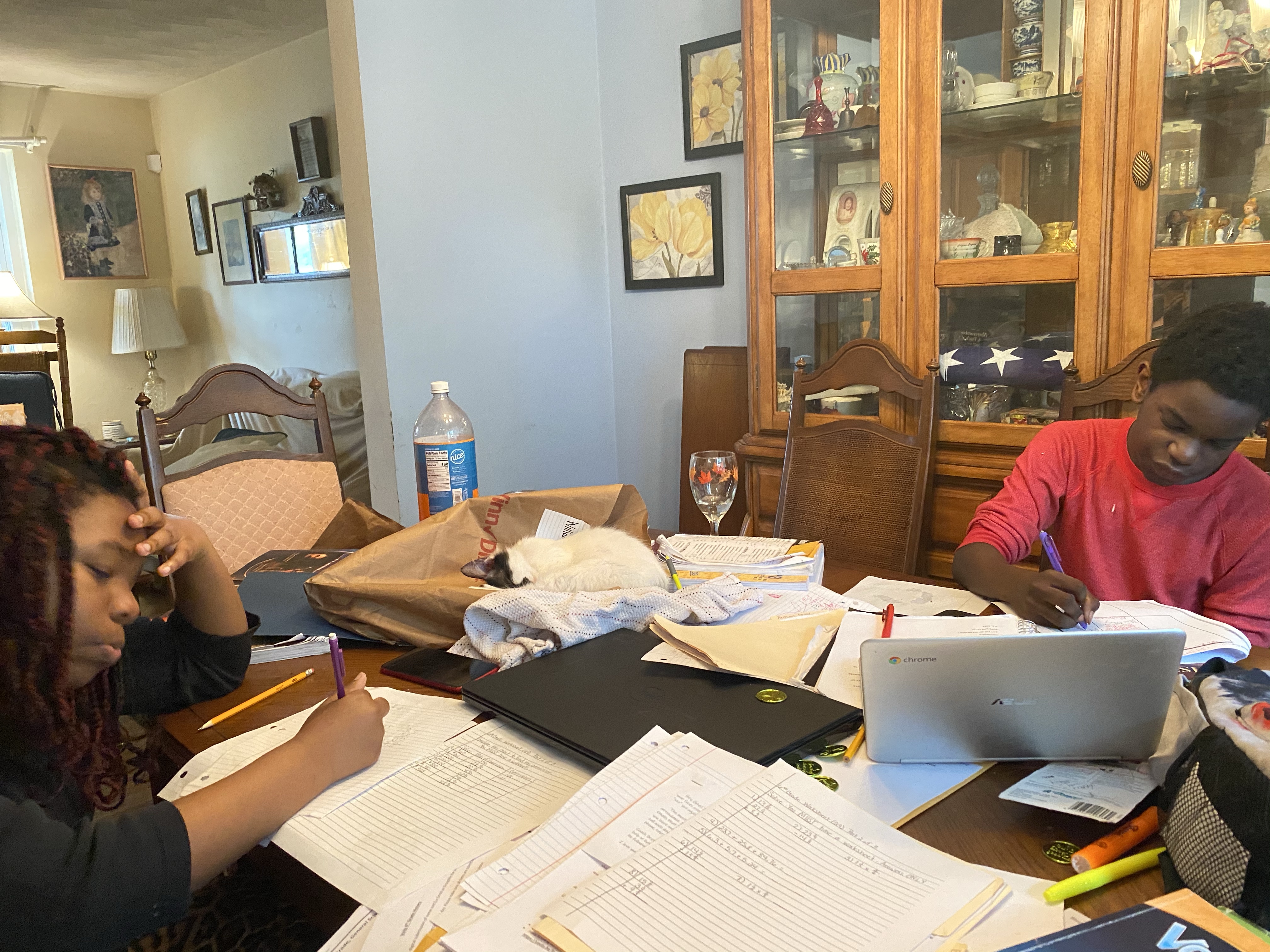 doing schoolwork at home