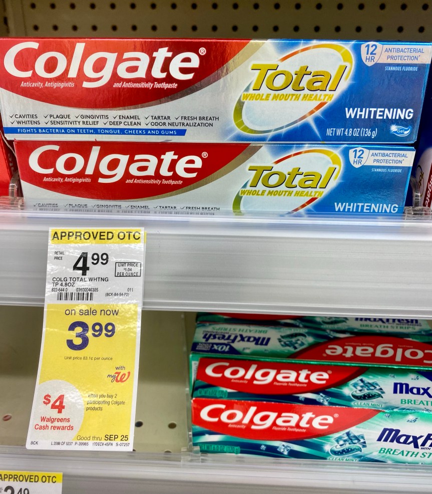 Toothpaste Deals and More at&nbsp;Walgreens