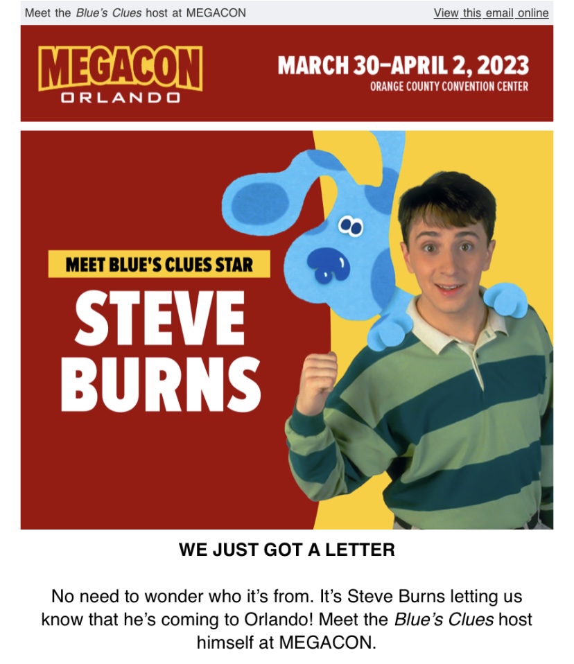 Steve Burns at Megacon
