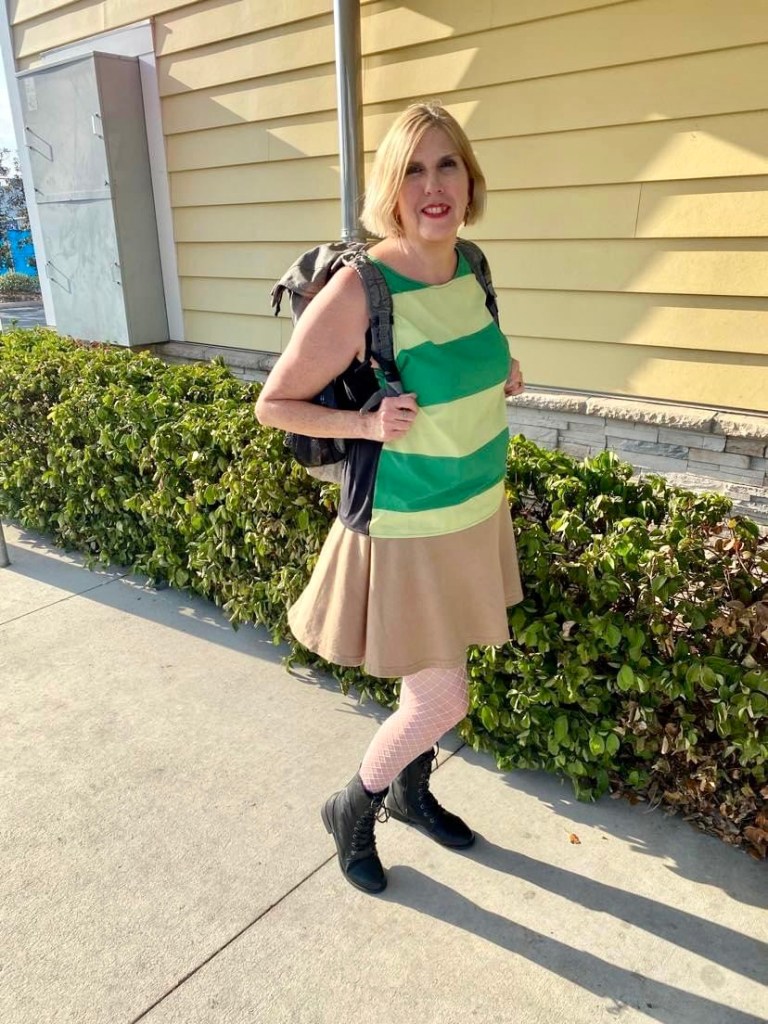Green striped outfit, Steve cosplay