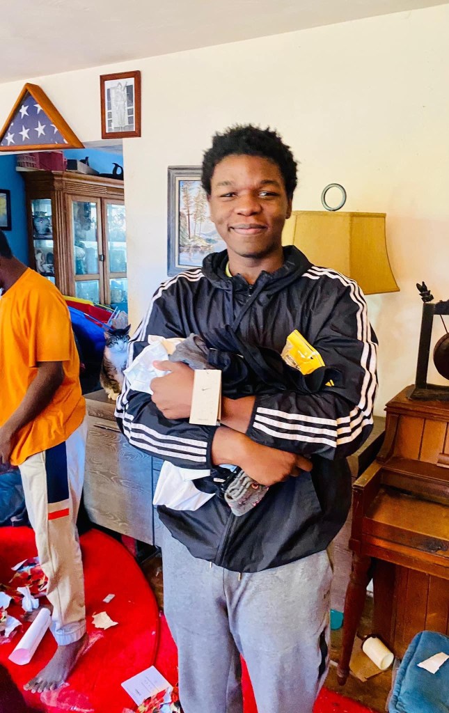 Adult man at Christmas time